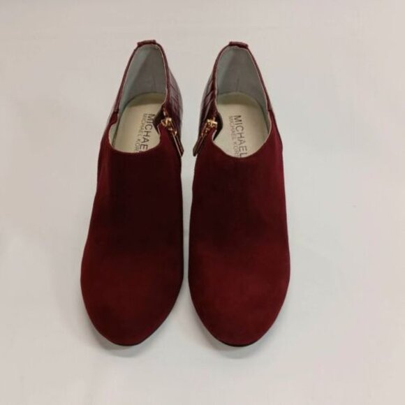 Michael Kors Merlot Sammy Bootie Size 7M Suede Leather High Heel Side Zip NEW - Picture 13 of 15